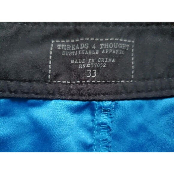 Threads 4 Thought Shorts Swim Trunks Men 33" Blue Sustainable Apparel Travel EUC - Picture 3 of 4